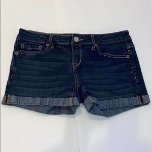 Aeropostale Midi Denim Blue Shorts Size 0